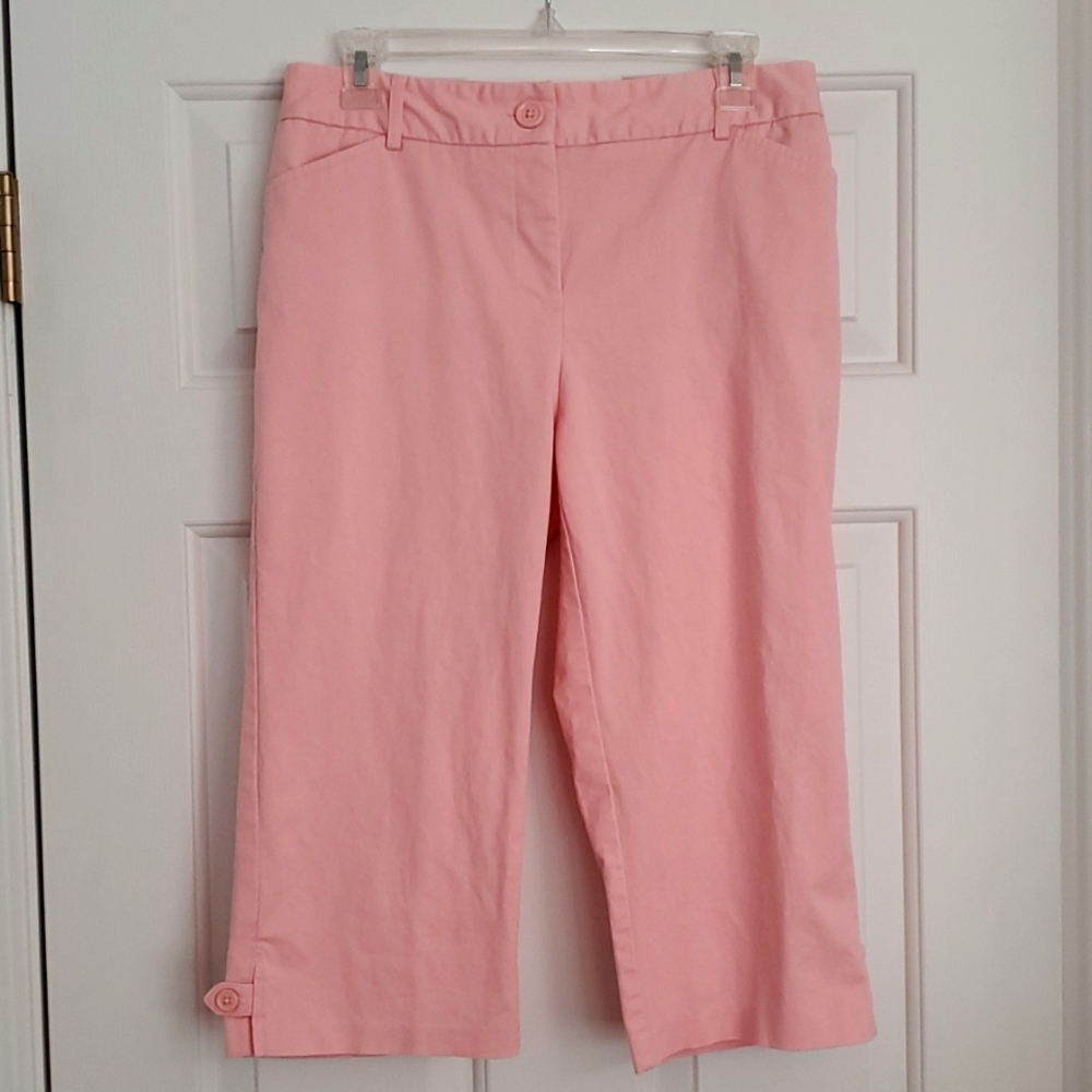 Casual Pink Capri Pants